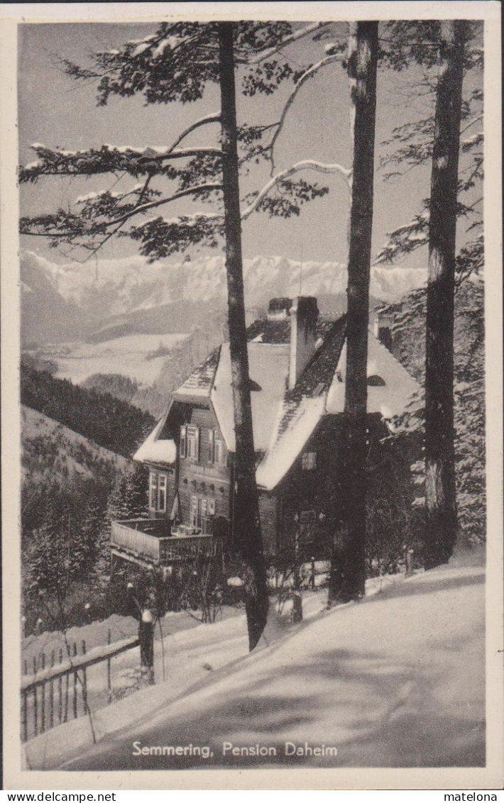 AUTRICHE BASSE AUTRICHE SEMMERING PENSION DAHEIM  Carte Glacée - Semmering