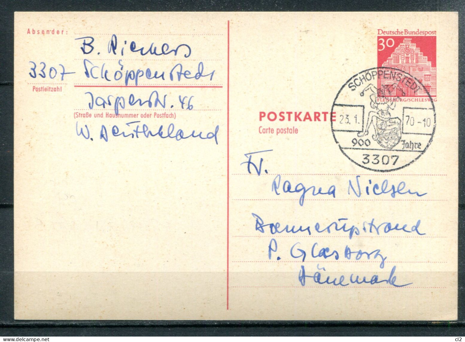 REPUBLIQUE FEDERALE ALLEMANDE - Michel P93 (30.10.1966) - Cartoline - Usati