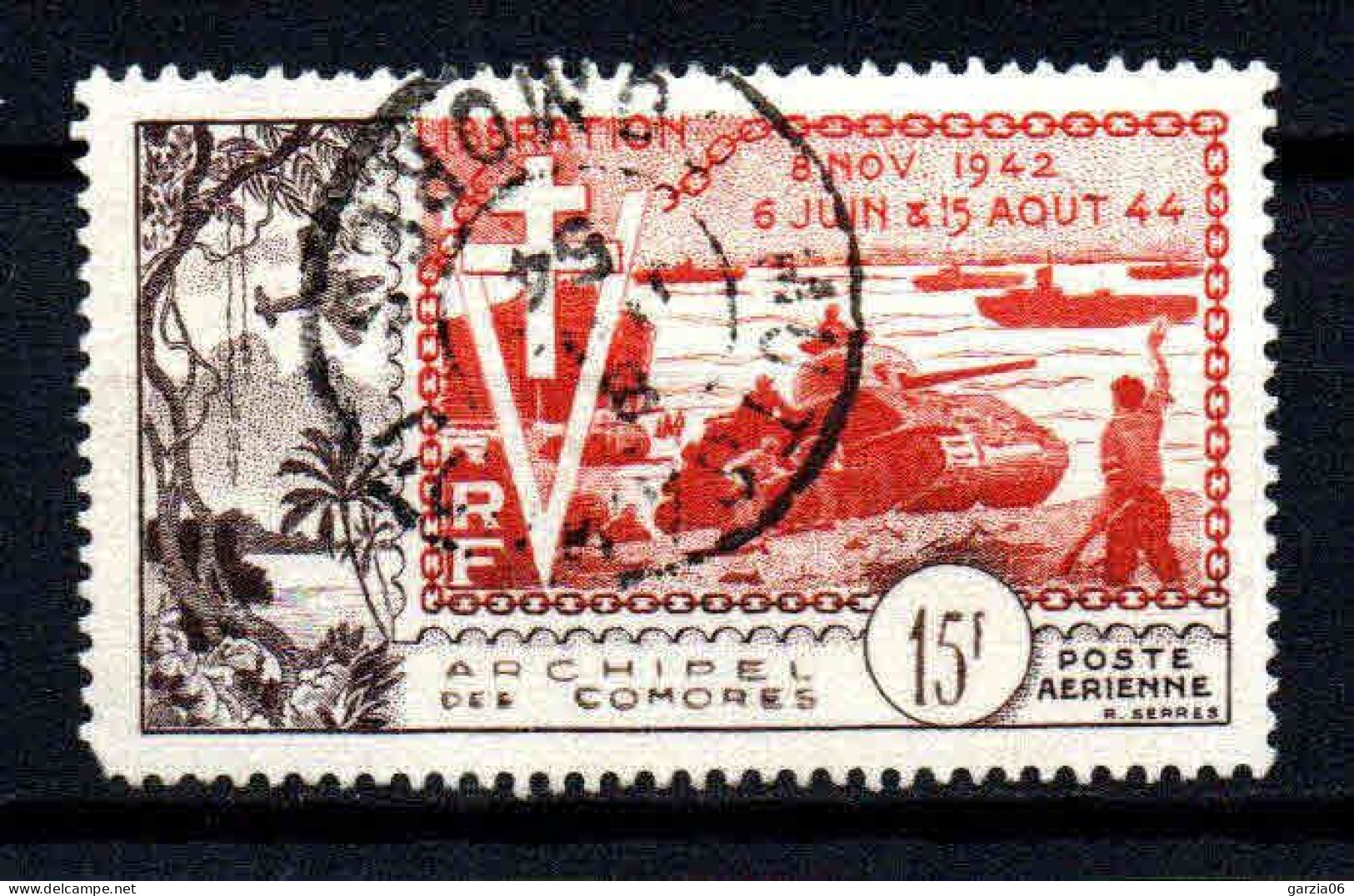 Archipel Des Comores - 1954 - Anniversaire De La Libération - PA 4 - Oblit - Used - Airmail
