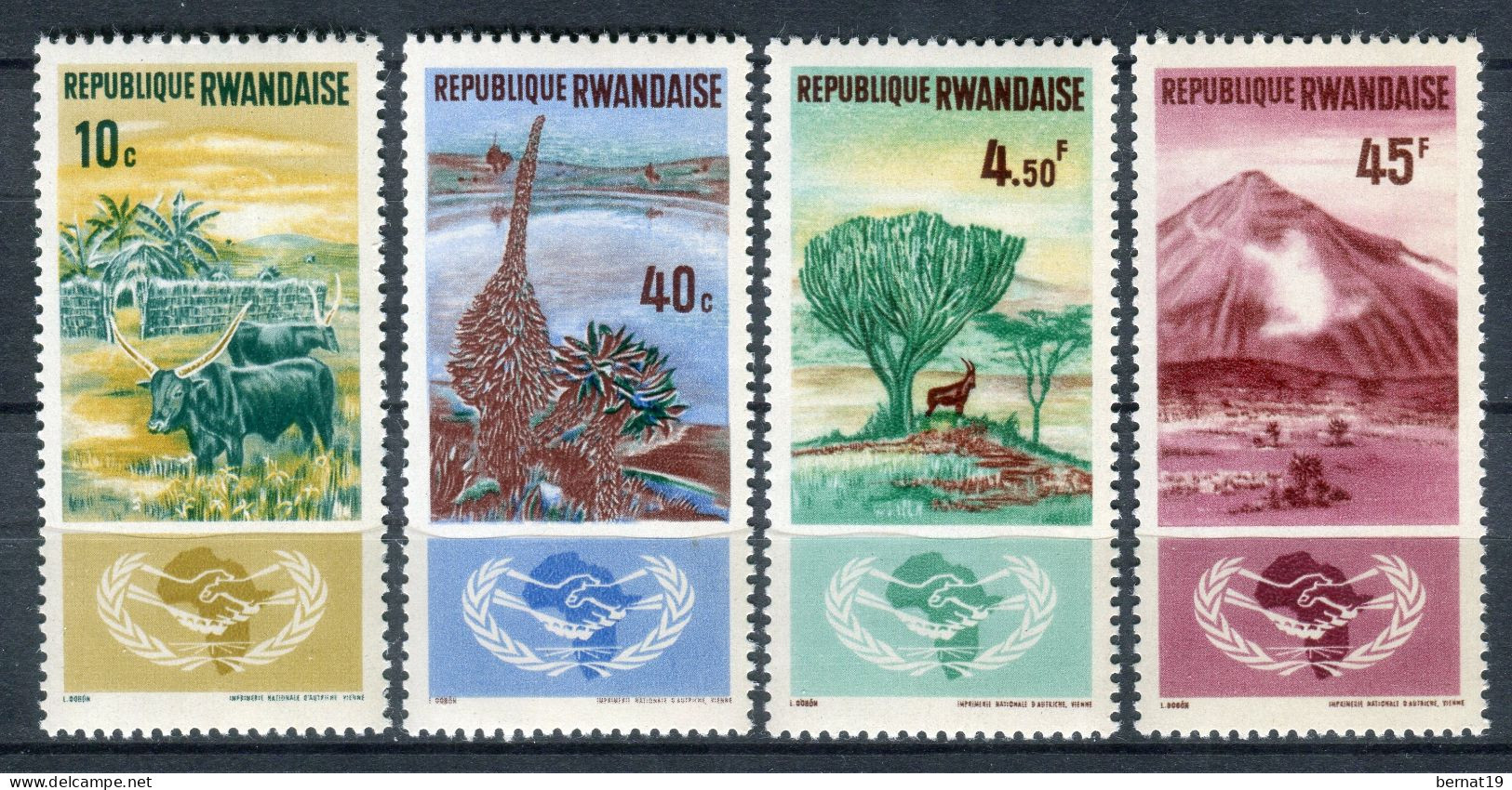 Ruanda 1965. Yvert 118-21 ** MNH. - Nuevos