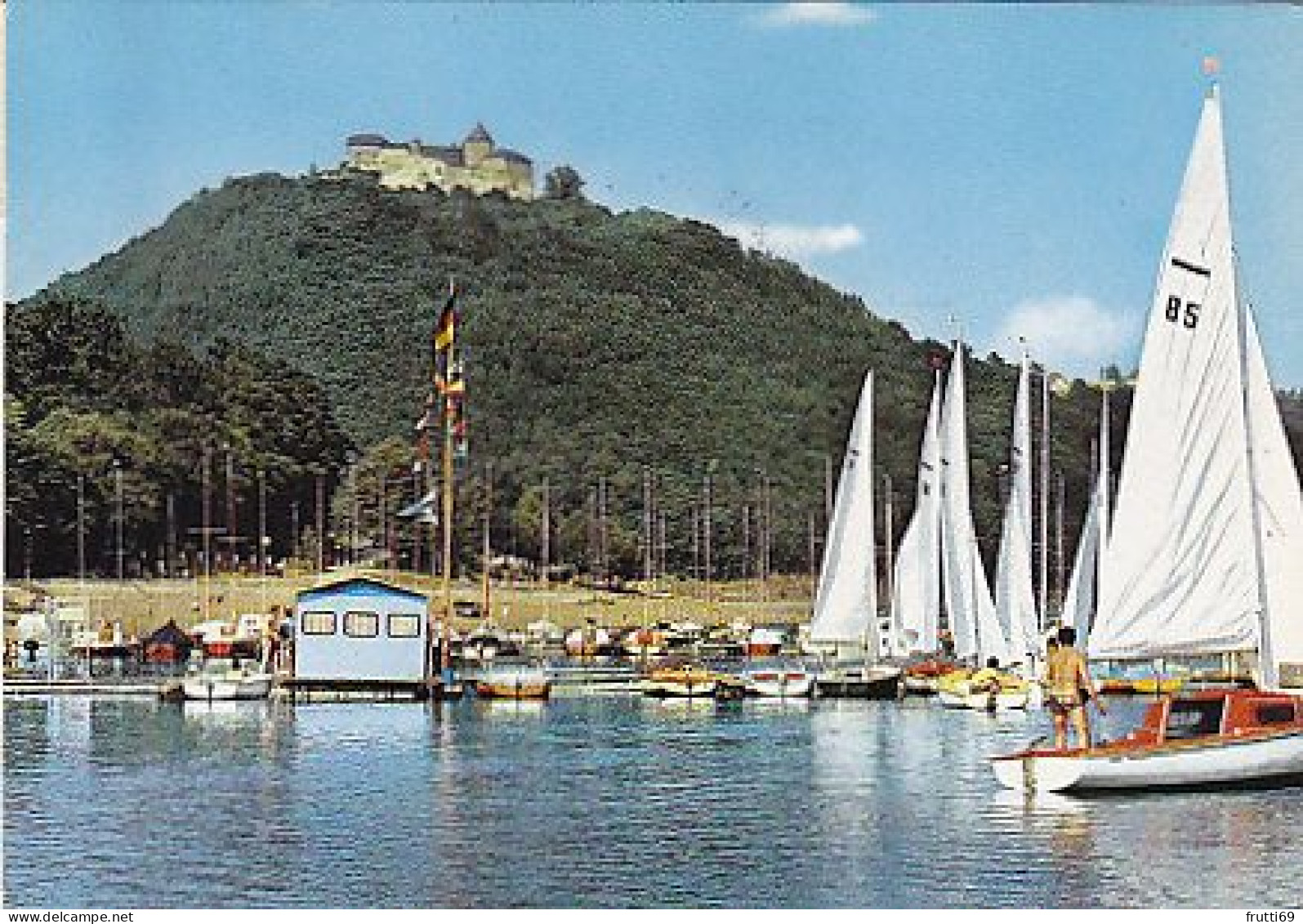 AK 194941 GERMANY - Edertalsperre - Segelboothafen Und Schloß Waldeck - Edersee (Waldeck)