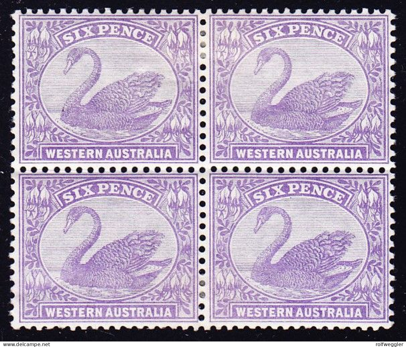 1906 Violett 4er Block Mit Erstfälzen. - Nuevos