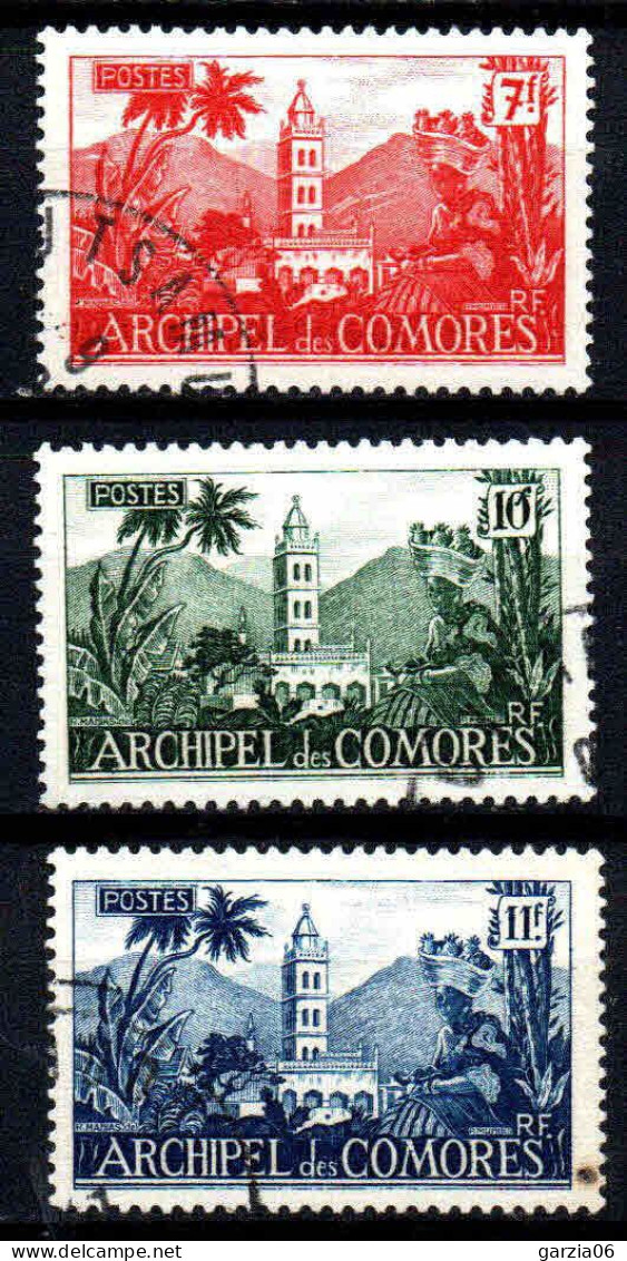 Archipel Des Comores - 1950 - Mosquée De Moroni - N° 7 à 9 - Oblit - Used - Used Stamps