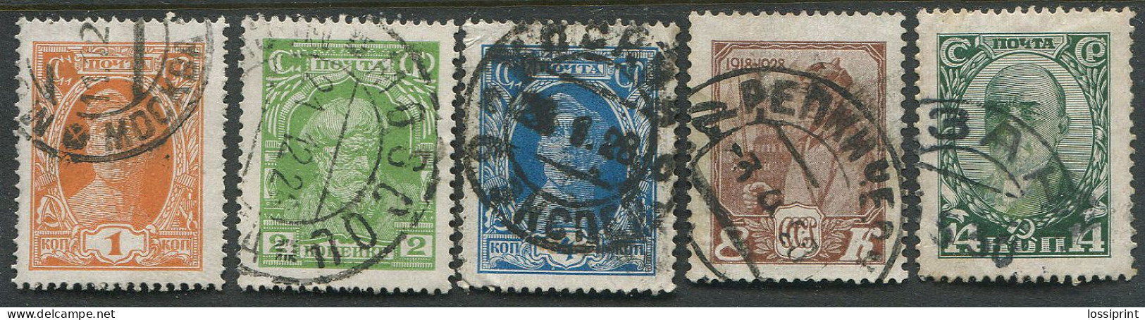 Soviet Union:Russia:USSR:Used Stamps Workers, V.I.Lenin, 1927 - Oblitérés