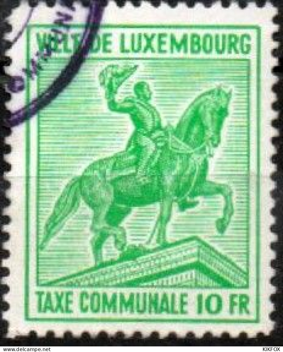 Luxembourg , Luxemburg , TAXE COMMUNALE VILLE DE LUXEMBOURG,  GESTEMPELT, OBLITERE - Fiscali