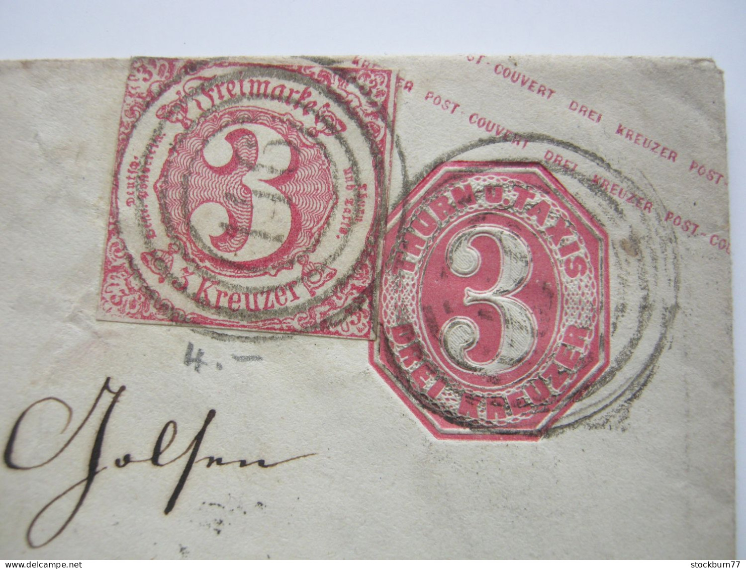 Thurn Und Taxis , PFEDDERSHEIM    , Klarer  Stempel Auf Ganzsache - Lettres & Documents