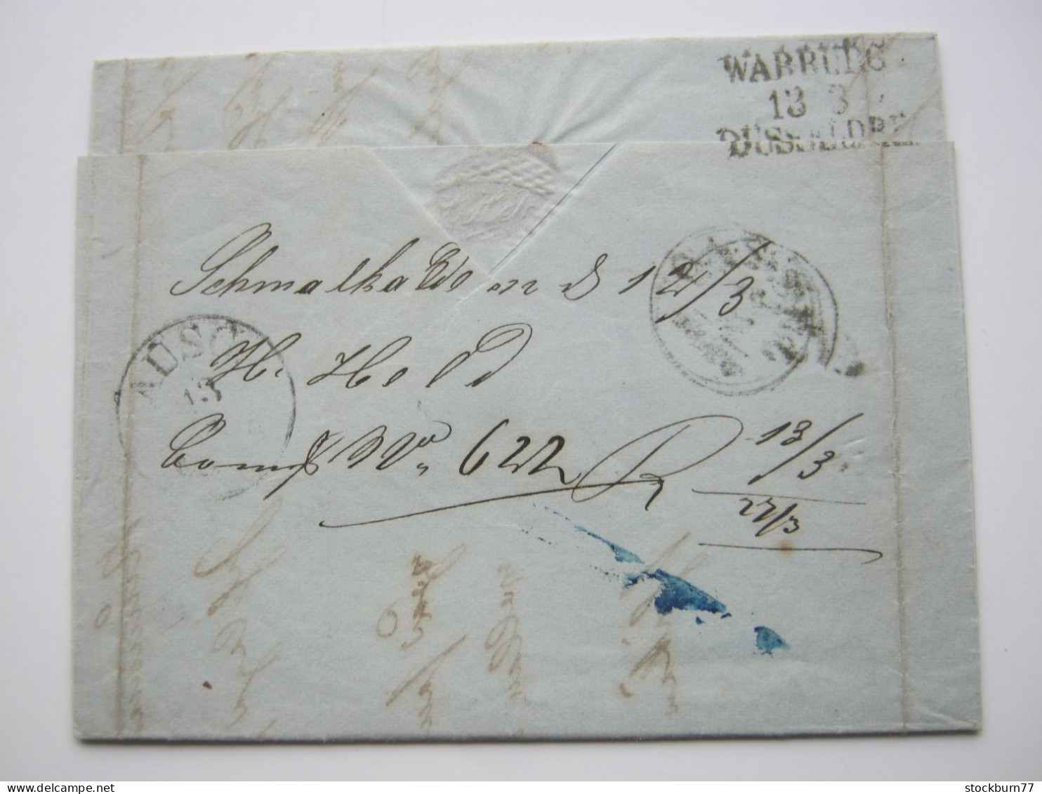 Thurn Und Taxis , 1861 , SCHMALKALDEN     , Klarer  Stempel Auf Brief    "Muster Ohne Wert" - Cartas & Documentos