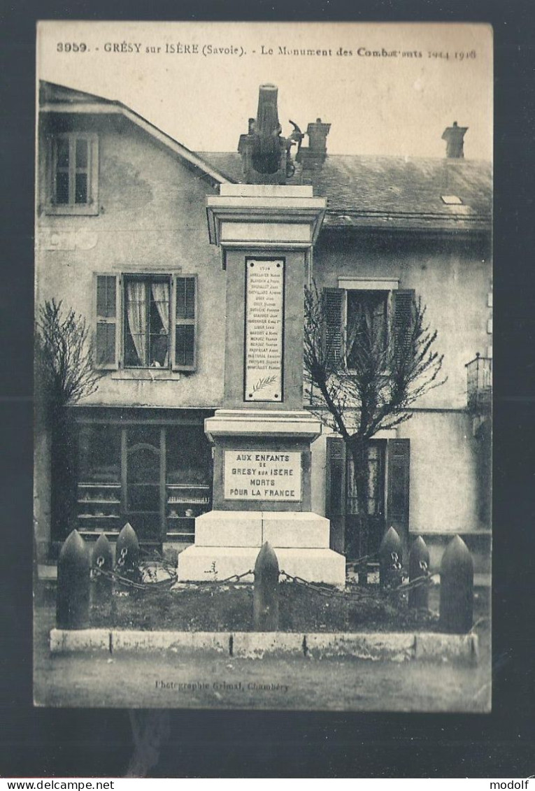 CPA - 73 - Gresy-sur-Isère - Le Monument Des Combattants 1914-1918 - Circulée En 1922 - Gresy Sur Isere