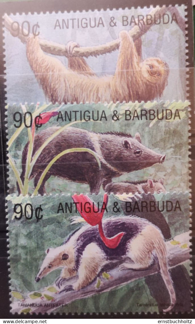 Antigua Barbuda 2002 Wildtiere Mi 3693/01** Nur Die3v Säuger Im Angebot - Haïti