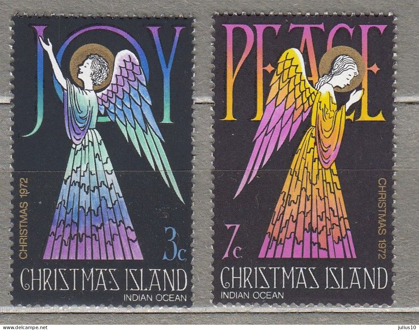 CHRISTMAS ISLANDS 1972 Christmas MNH(**) Mi 55-56 #34375 - Christmas Island