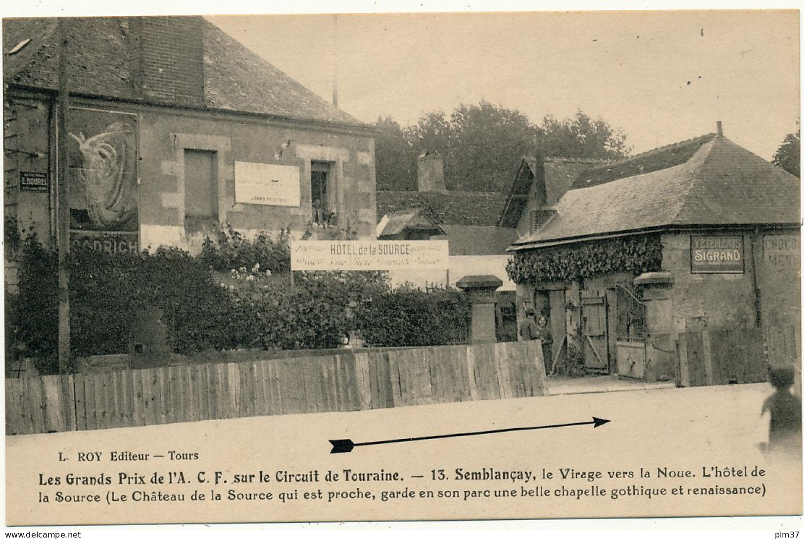 SEMBLANCAY - Course Automobile De L'A.C.F, Circuit De Touraine, Virage Vers La Noue, Hôtel De La Source - Semblançay