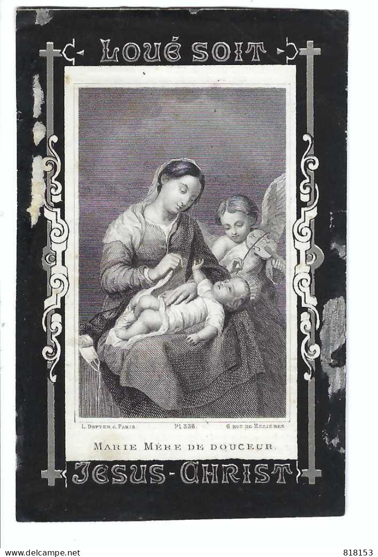 DP  JEANNE POISQUET épouse De JEAN-JOZEF RENARD Geboren  1816  Décédé  à Sluizen  1877 - Religion & Esotérisme