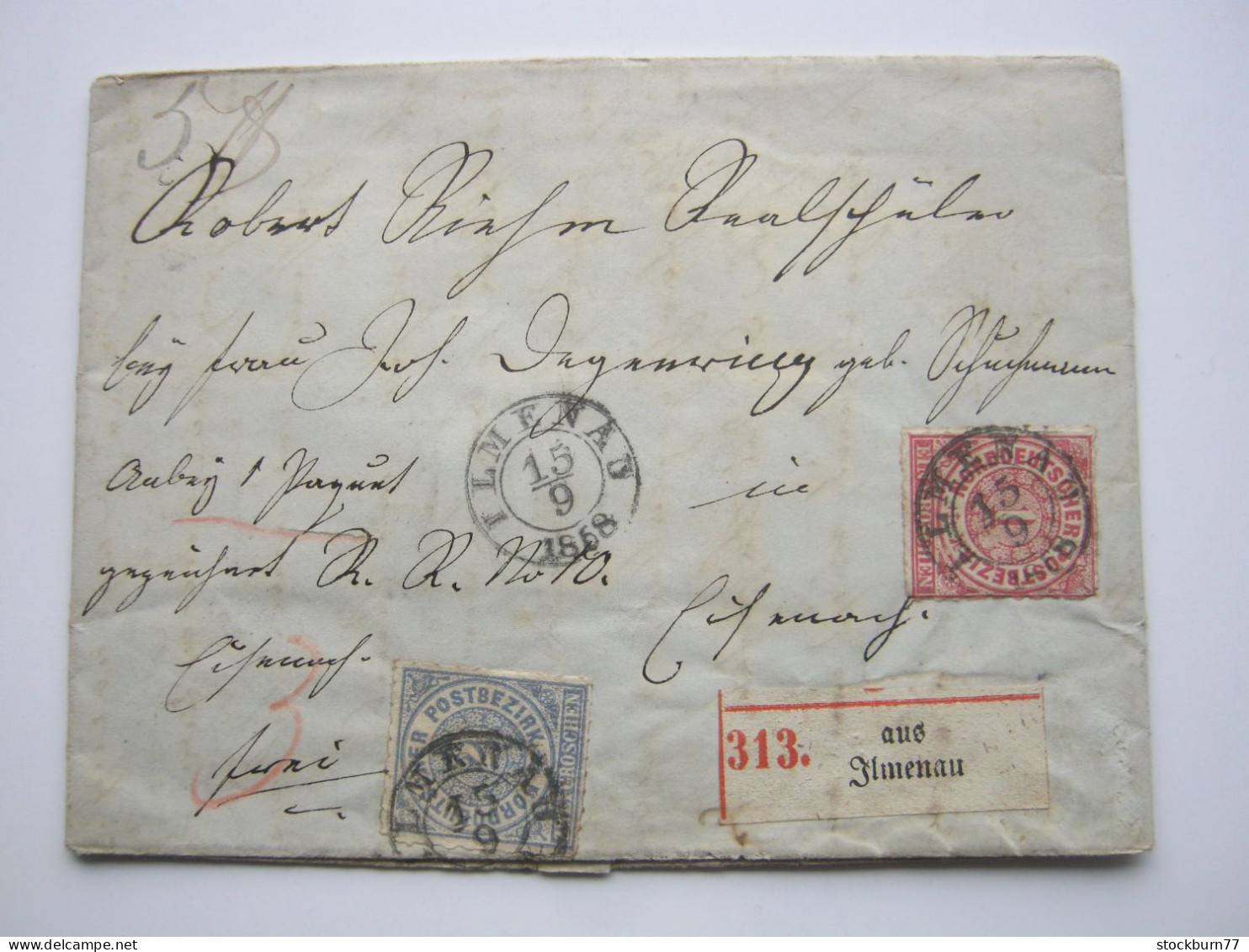 Thurn Und Taxis , 1868 , ILMENAU      , Klarer  Stempel  Auf  Paketbrief - Brieven En Documenten