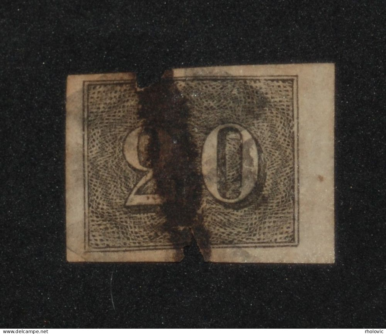 BRAZIL 1850, Figure, "Cat's Eye", Mi #12, Used, CV: €125 - Used Stamps