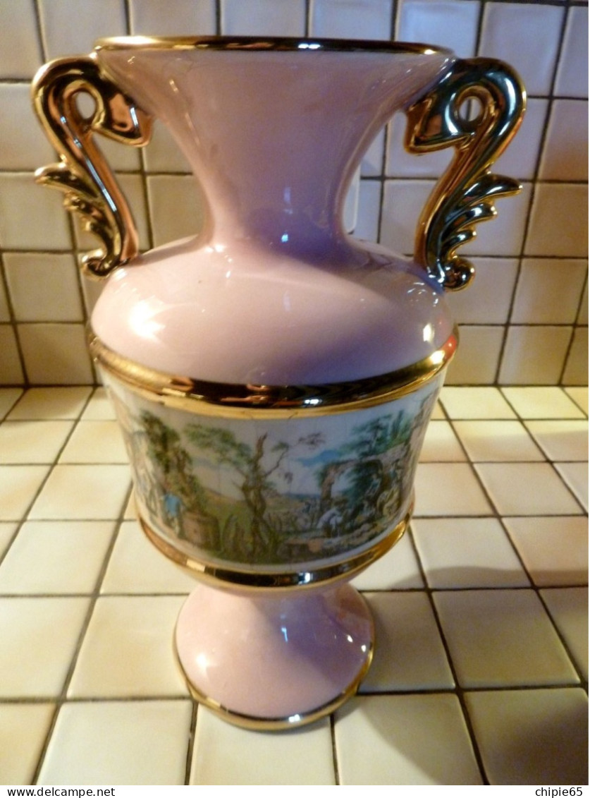 Vase Sur Pied Italien En Céramique Signé LE TORRI (maître Céramiste Italien) Vase Années Vintage - Vases