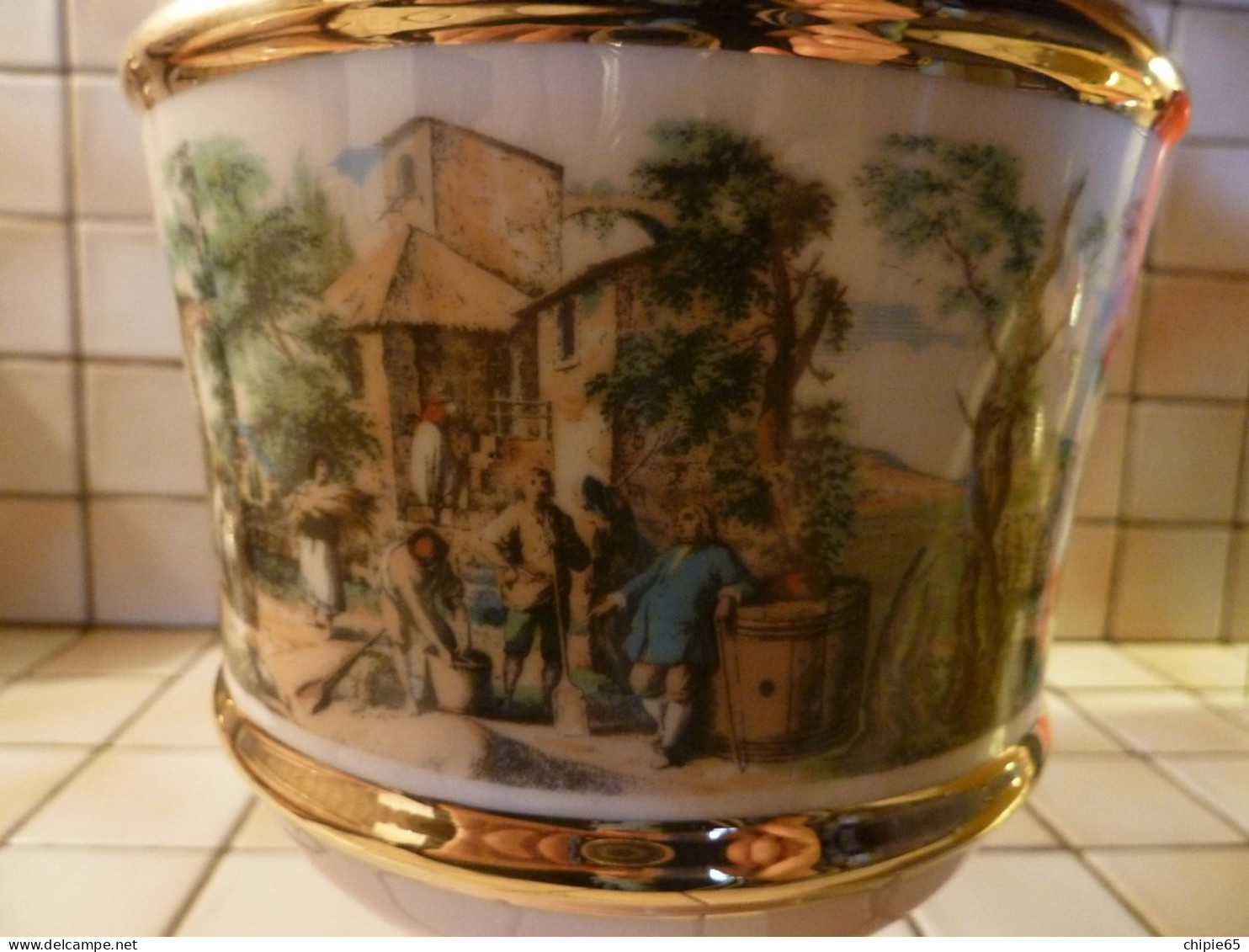 Vase Sur Pied Italien En Céramique Signé LE TORRI (maître Céramiste Italien) Vase Années Vintage - Vasen