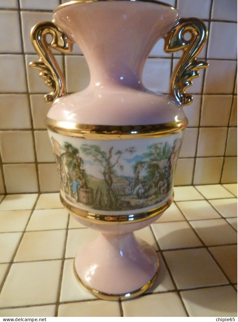 Vase Sur Pied Italien En Céramique Signé LE TORRI (maître Céramiste Italien) Vase Années Vintage - Vases