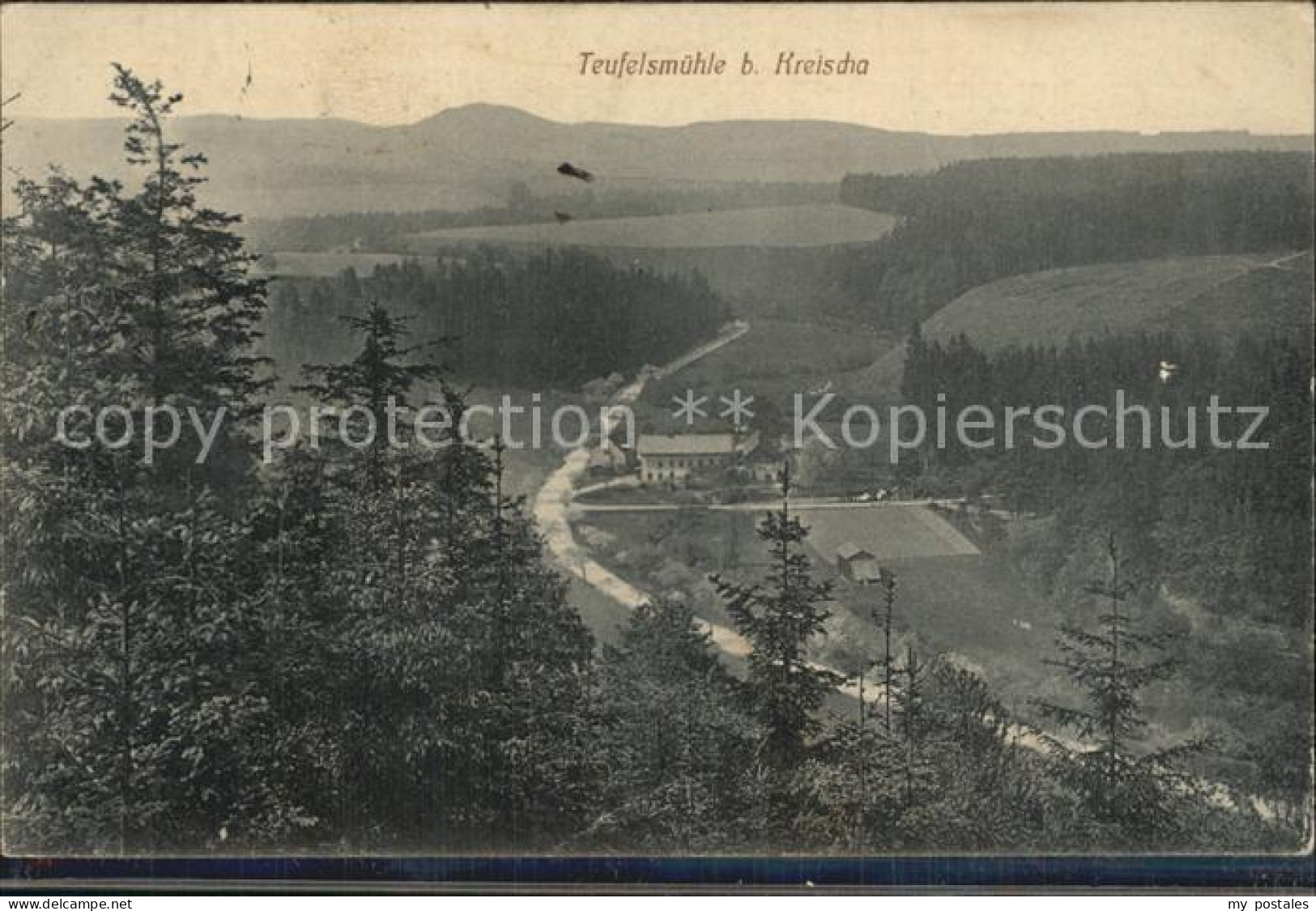 42380624 Kreischa Panorama Teufelsmuehle Kreischa - Kreischa