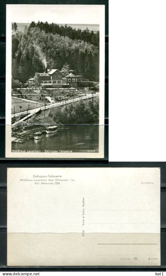 K19335)Ansichtskarte: Zschopau-Talsperre, Waldhaus Lauenhain - Zschopau