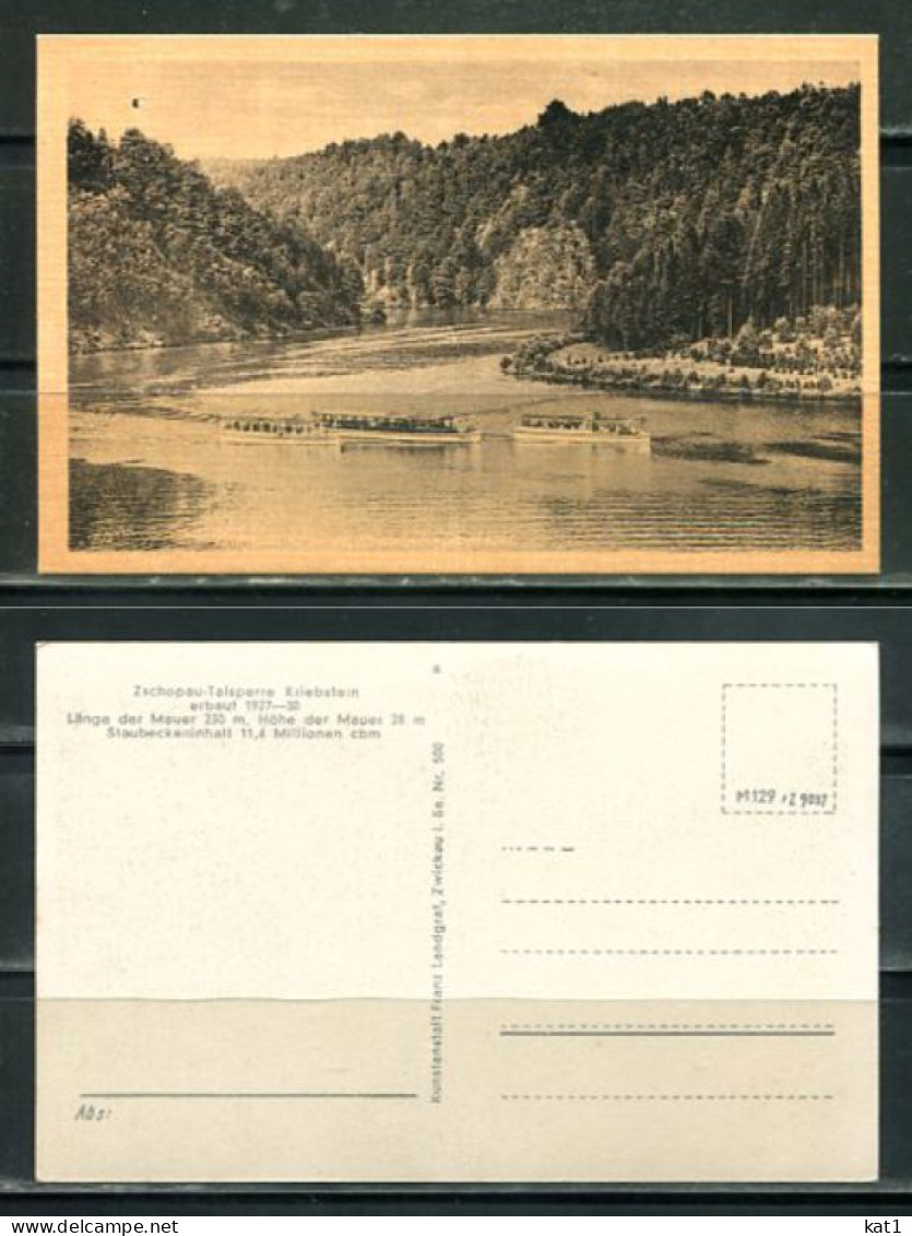 K19336)Ansichtskarte: Zschopau-Talsperre, Kriebstein - Zschopau