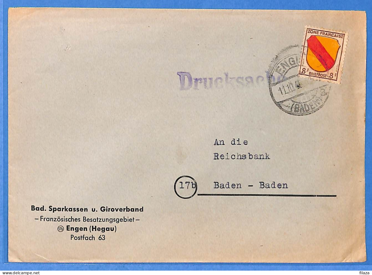 Allemagne Zone Française 1946 - Lettre De Engen - G27533 - Autres & Non Classés