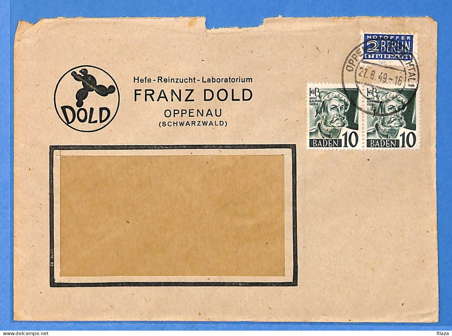 Allemagne Zone Française 1949 - Lettre De Oppenau - G27489 - Other & Unclassified