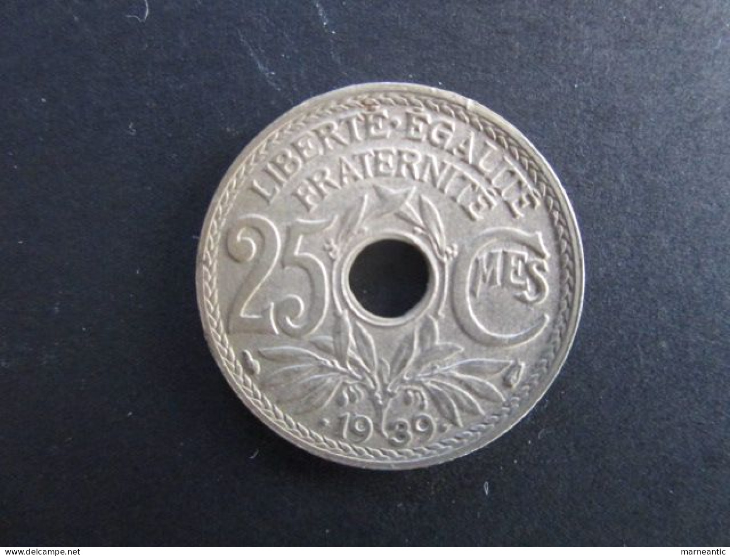 France: Pièce 25 Centimes Lindauer 1939 - Otros & Sin Clasificación