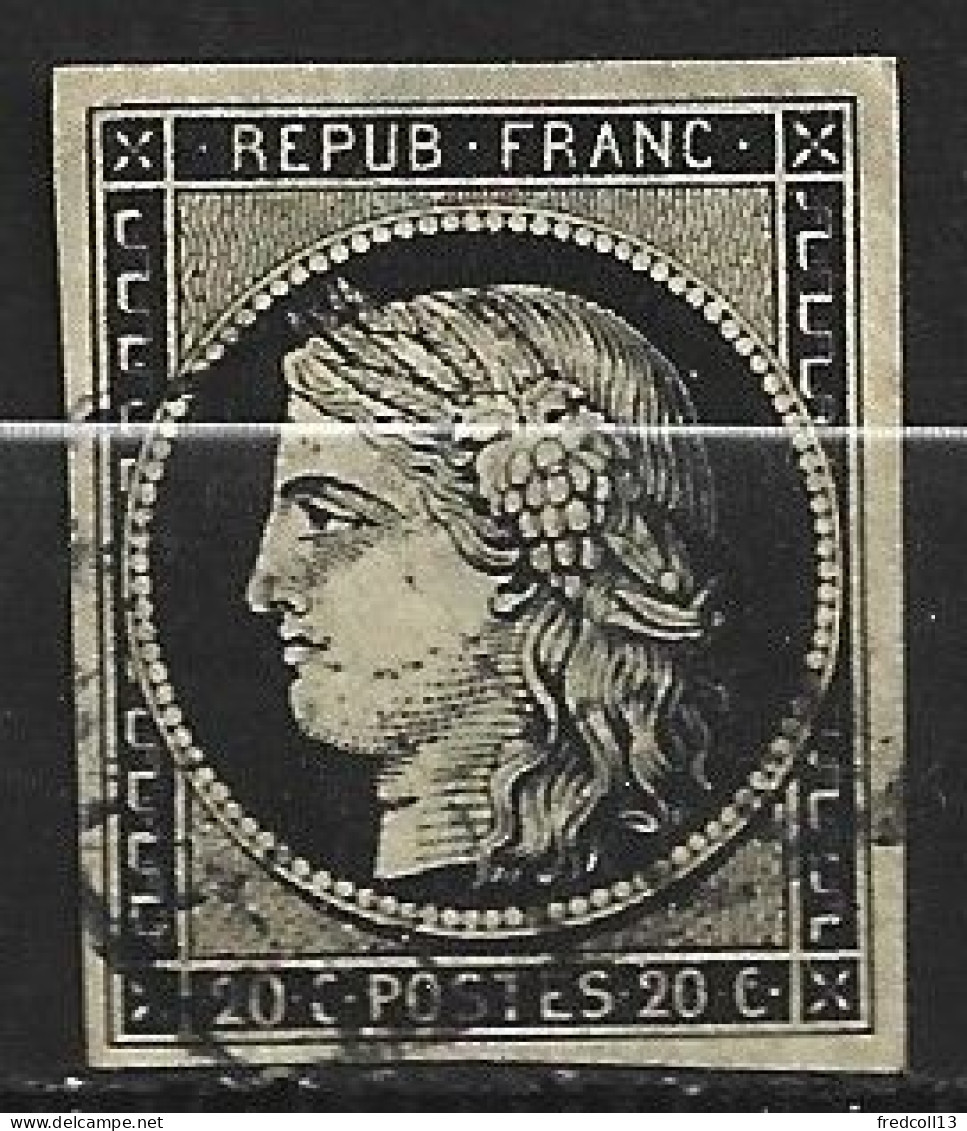 FRANCE 3 Oblitéré Côte 65 € - 1849-1850 Cérès