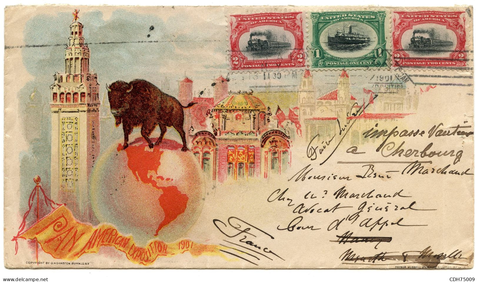 ETATS UNIS -  1CTS + 2CTSX2 SUR ENVELOPPE PAN AMERICAN EXPOSITION, 1901 - Storia Postale