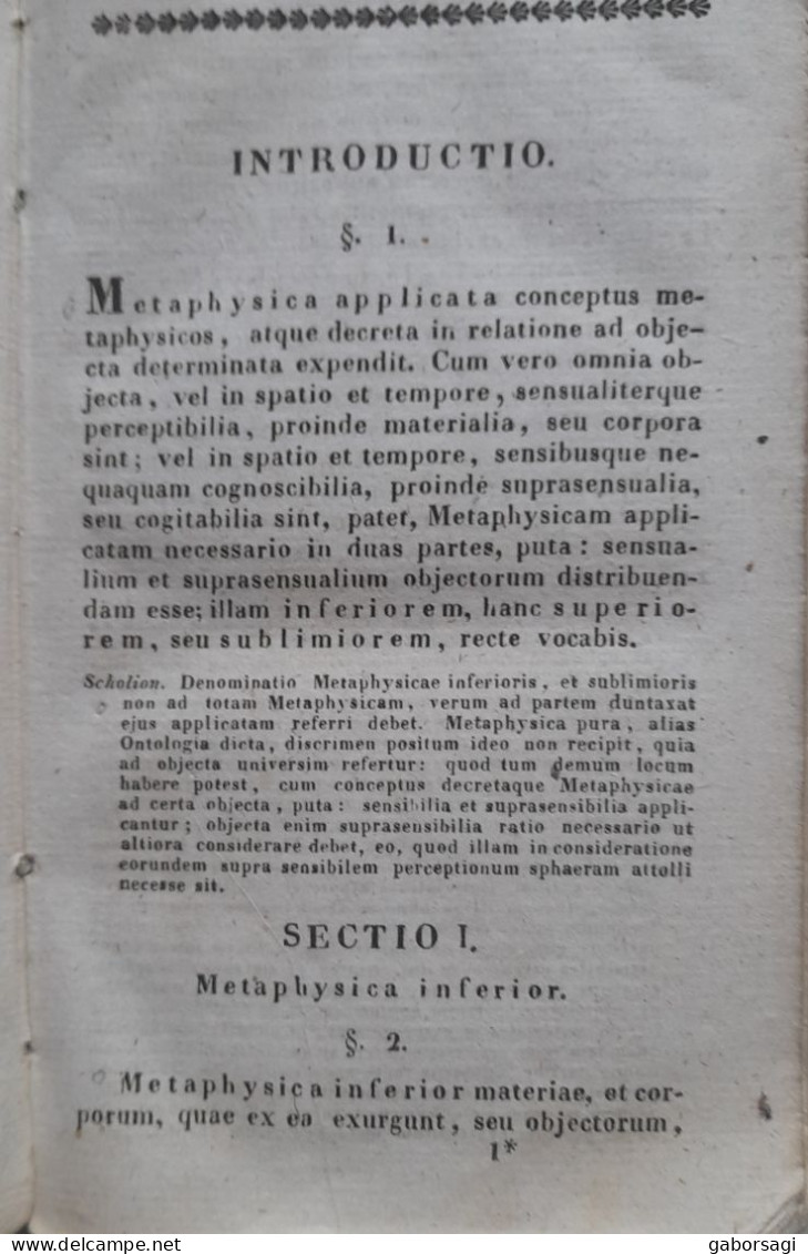 Metaphysica Seu Gnoseologia Pars Secunda - Josephus Verner - Livres Anciens
