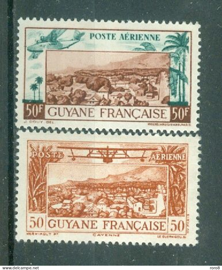 GUYANE - P.A. N°20* Et 21* MH Trace De Charnière SCAN DU VERSO. Type C Sans R.F. - Autres & Non Classés