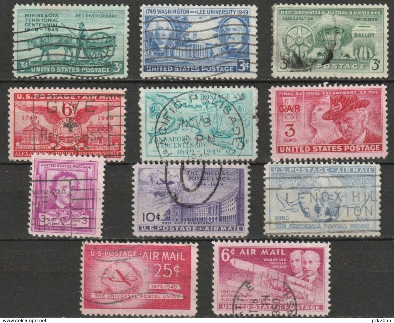 USA 1949 Jahrgang  Mi-Nr.594 - 604 O Gestempelt Komplett ( D 1451) Günstige Versandkosten - Used Stamps