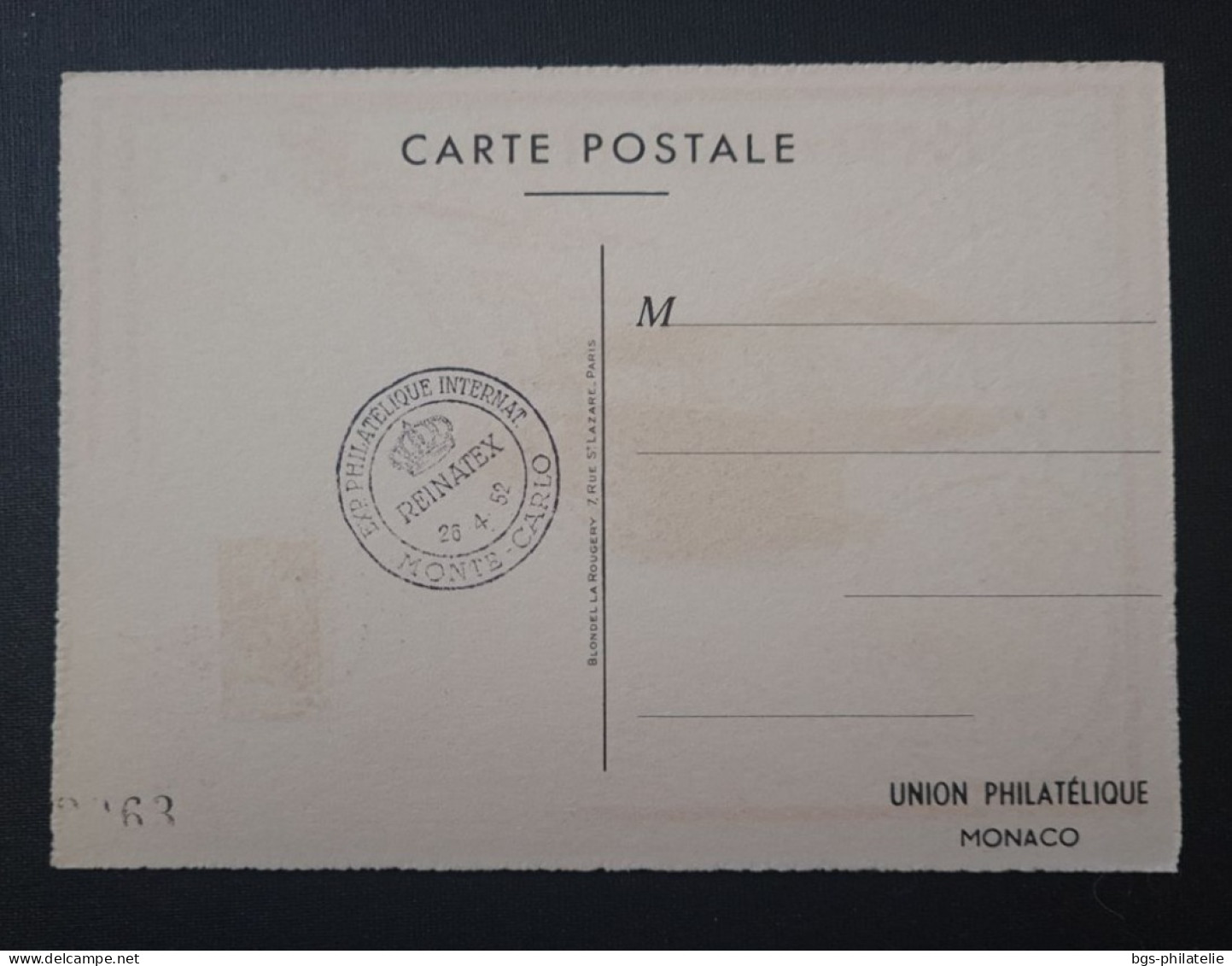 Monaco,  Timbre Numéro 373 Sur Carte : Exposition Philatélique Internationale Du 4 Mai 1952. - Brieven En Documenten