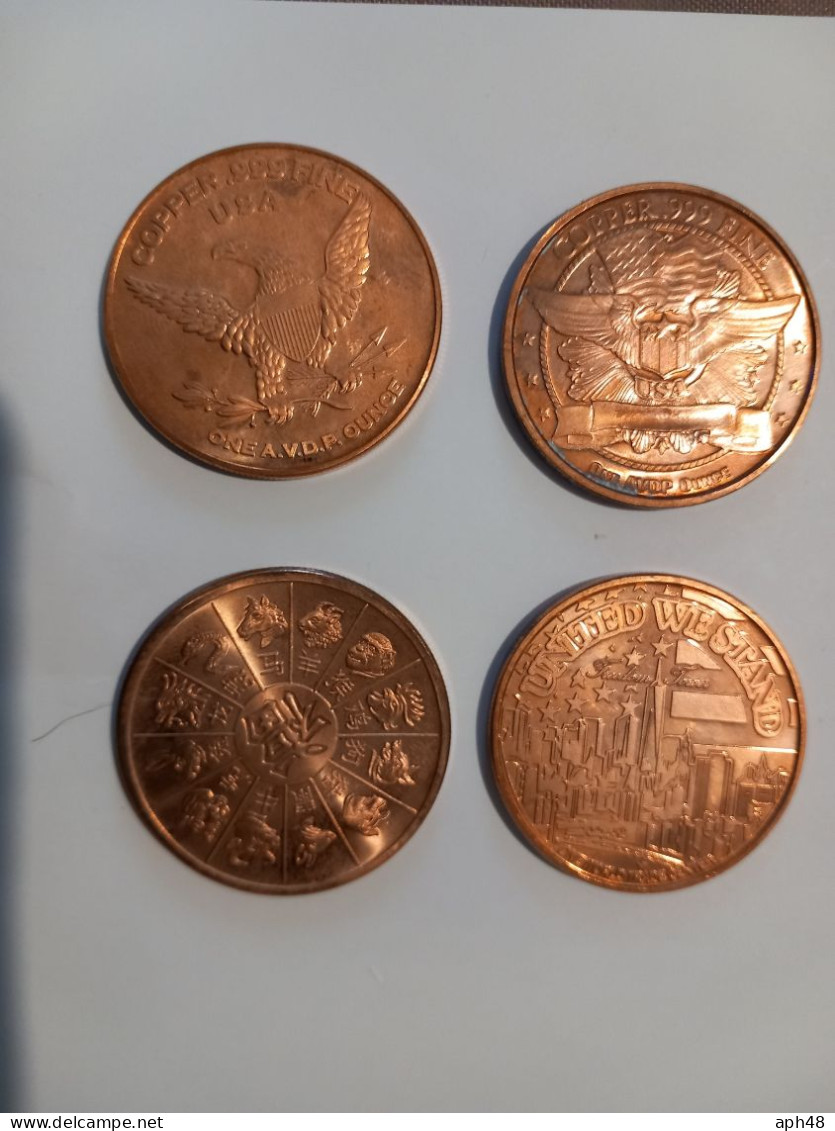 4 Pieces 1 Ounce Copper - Autres – Amérique