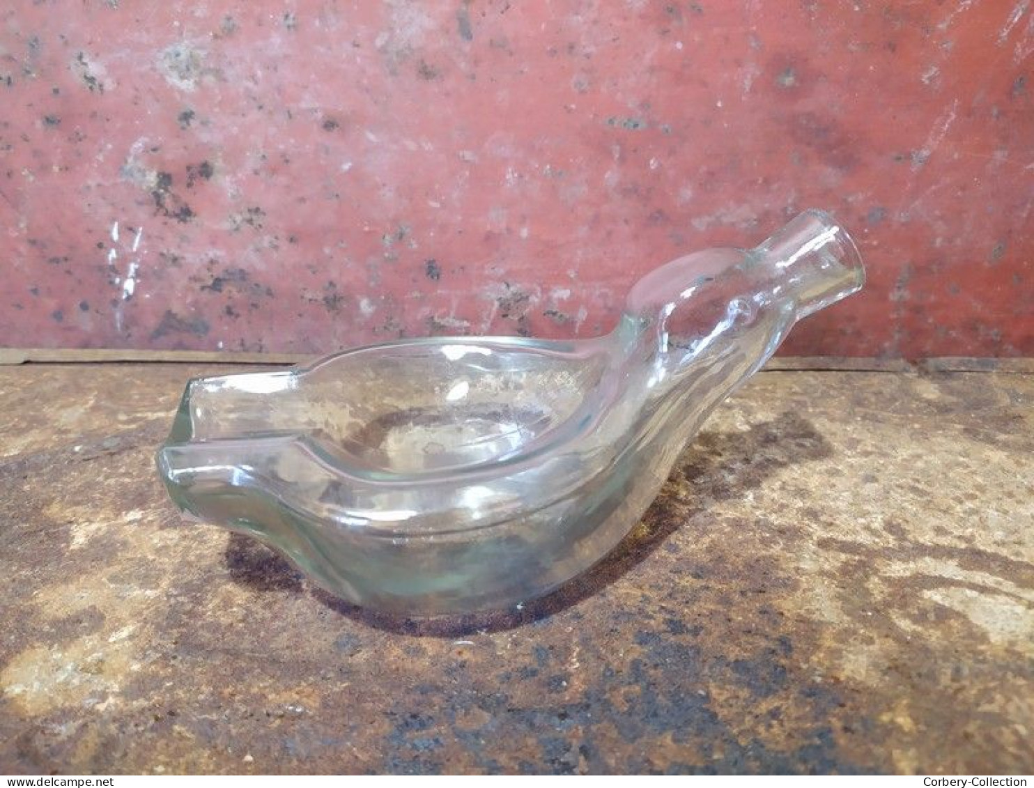 Ancienne Bouteille En Verre Liqueur Garnier Cendrier Canard - Alcoolici