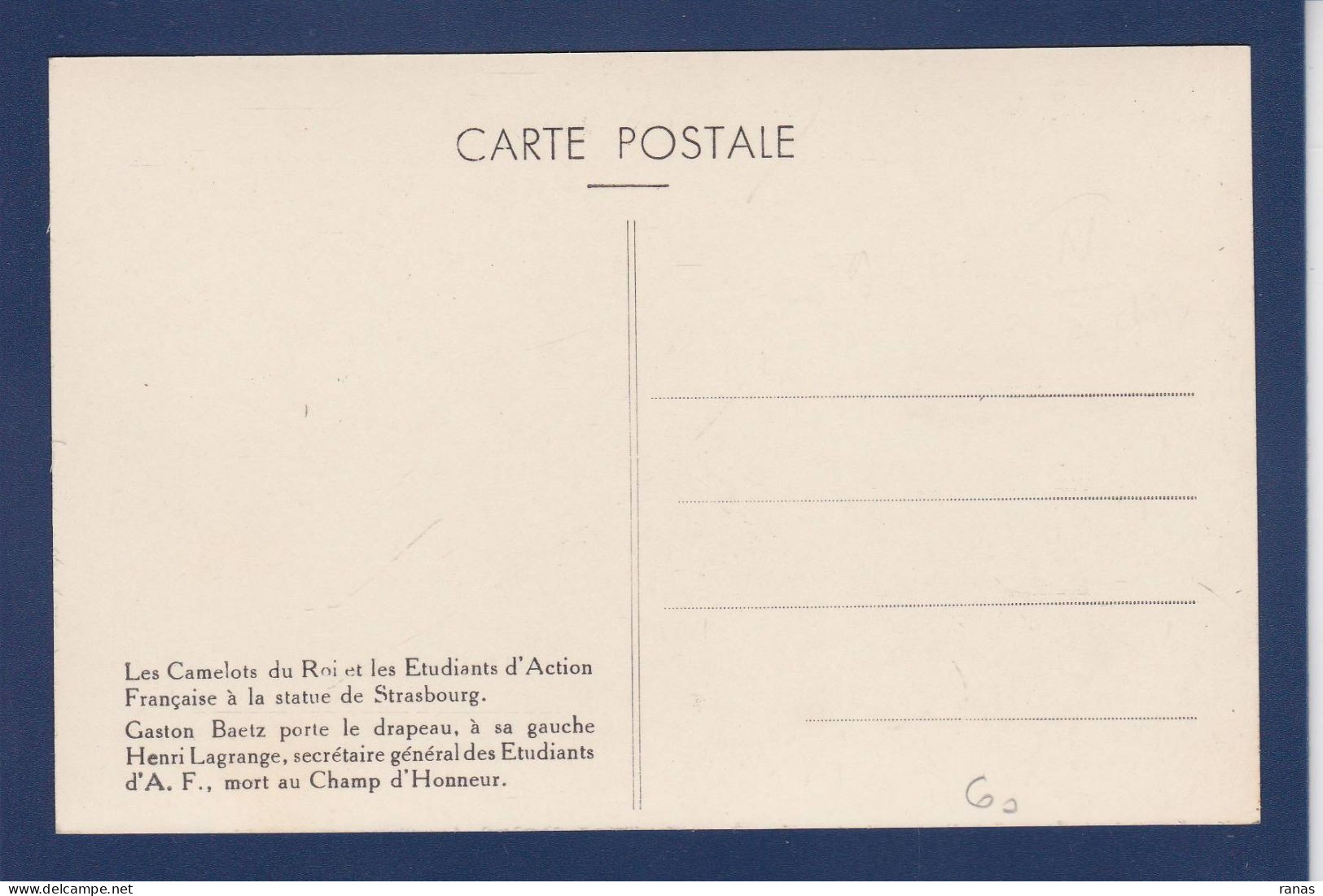 CPA Action Française Camelots Du Roi Non Circulé Voir Scan Du Dos - Political Parties & Elections