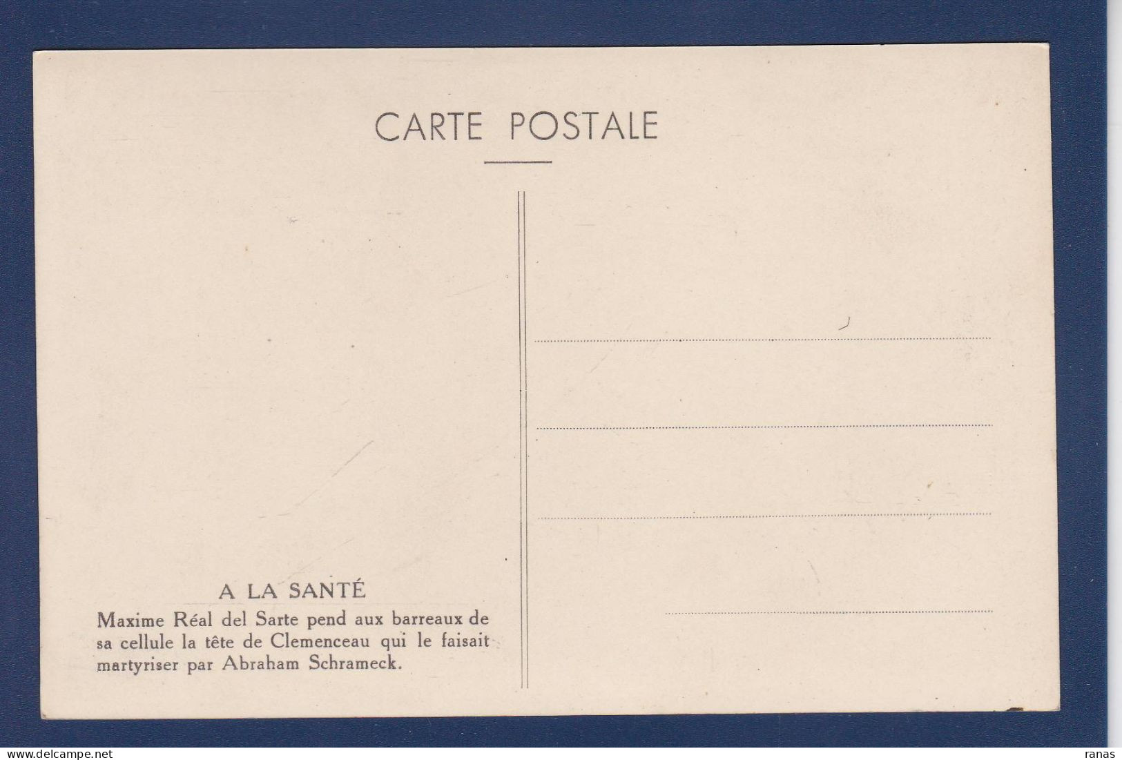 CPA Action Française Camelots Du Roi Non Circulé Voir Scan Du Dos Clemenceau - Politieke Partijen & Verkiezingen