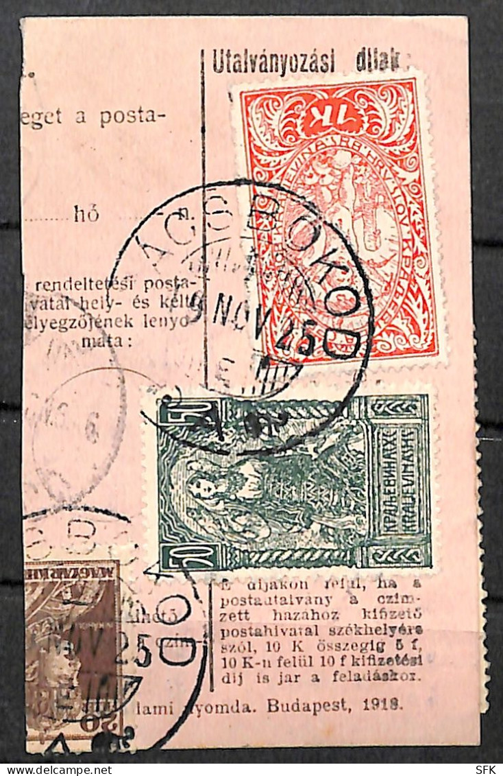 1919 BACSBOKOD, A Very Rare Cancel City Called Bikic Occupied By The Serbian Army Cancel In Use For A  Very Short Time - Baranya