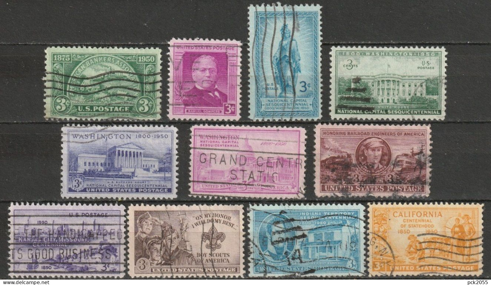 USA 1950 Jahrgang  Mi-Nr.605 - 615 O Gestempelt Komplett ( D 1585) Günstige Versandkosten - Used Stamps