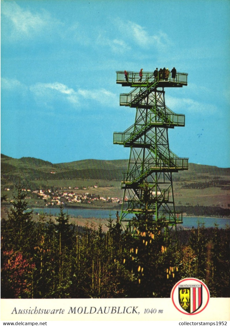 ULRICHSBERG, MOLDAUBLICK, OBSERVATION TOWER, ARCHITECTURE, EMBLEM, AUSTRIA, POSTCARD - Rohrbach