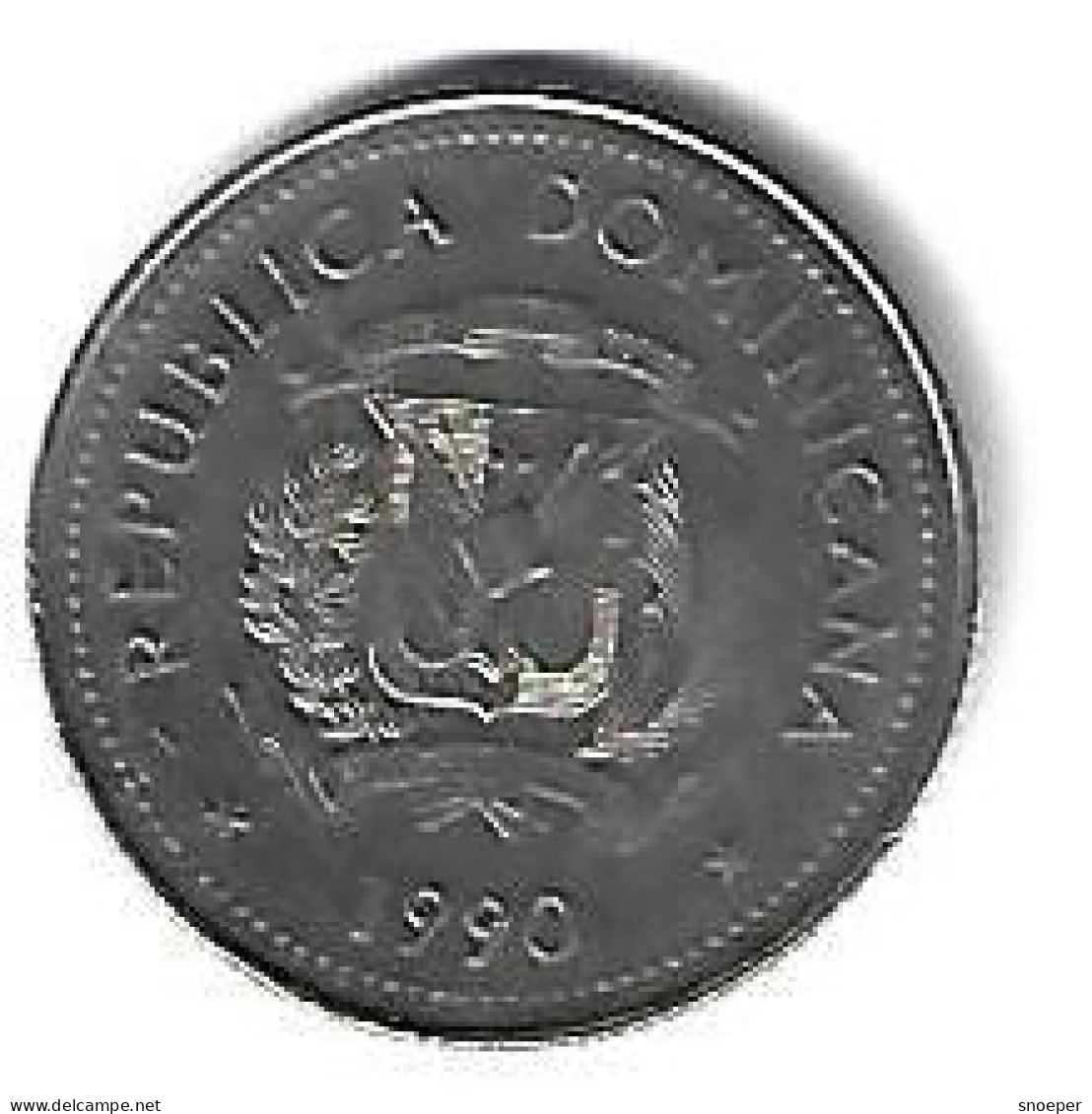 Dominican Republic 25 Centavos 1990 Km71.2  Unc - Dominicaine