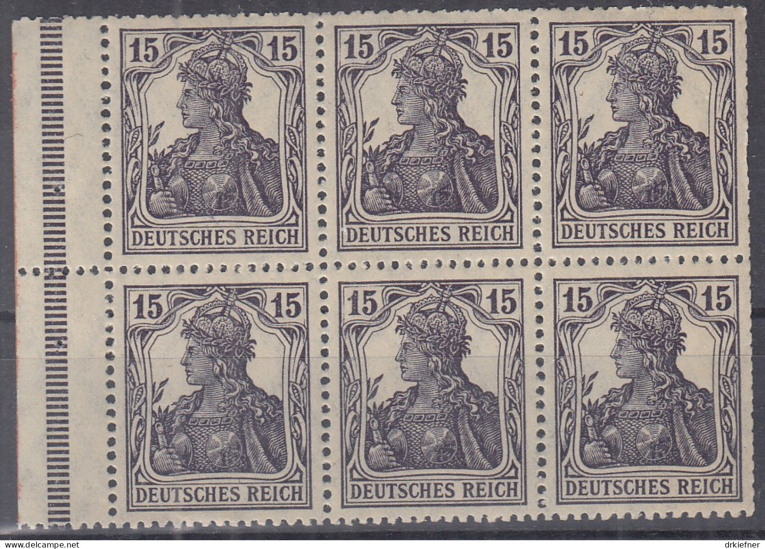 DR  Heftchenblatt 15 A A, Ungebraucht *, Germania, 1917/18 - Cuadernillos