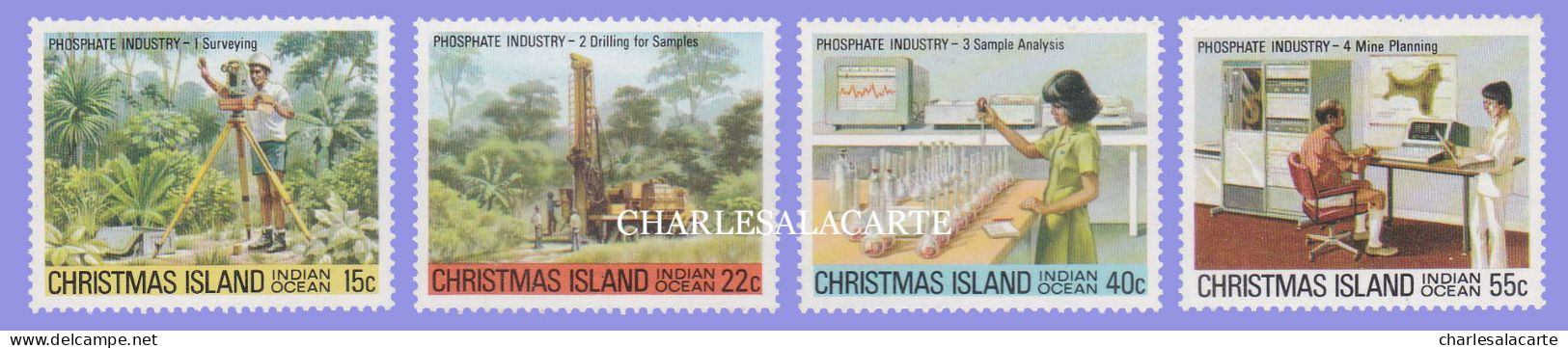 CHRISTMAS ISLAND 1980  PHOSPHATE INDUSTRY 1  SG 122-125  U.M. - Christmas Island