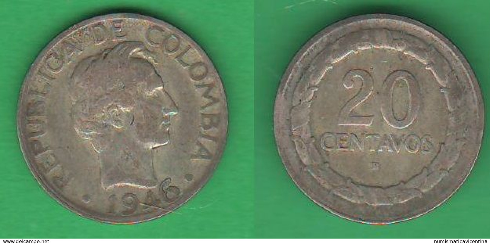 Colombia 20 Centavos 1946 America South - Colombia