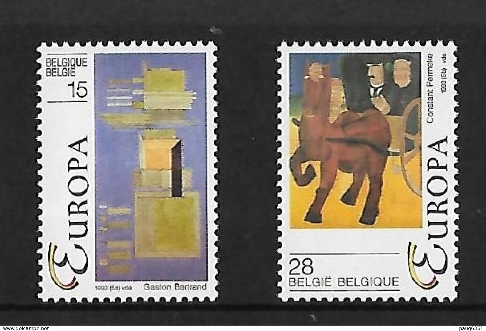 BELGIQUE 1993  EUROPA-PEINTURE  YVERT N°2501/02 NEUF MNH** - 1993