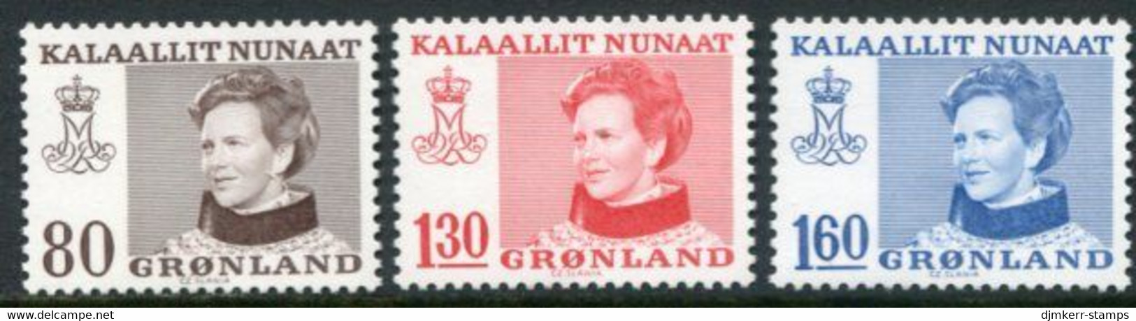 GREENLAND 1979 Definitive: Queen Margarethe MNH / **.  Michel 112-14 - Unused Stamps