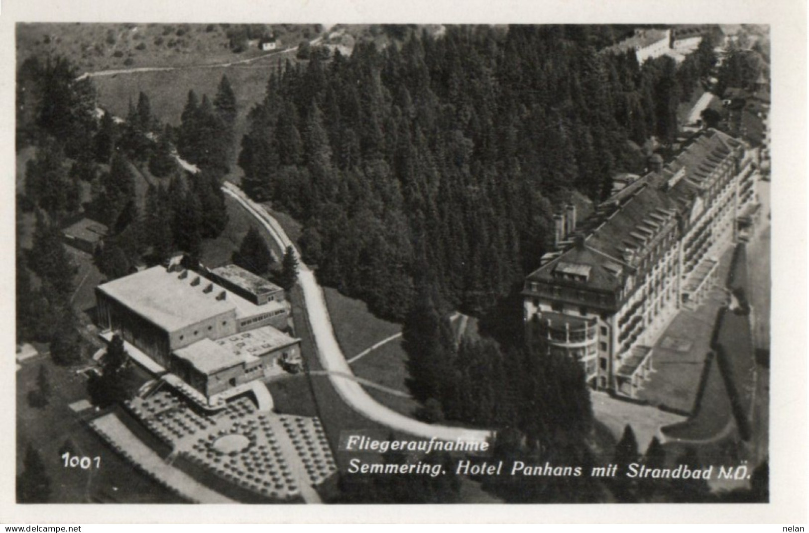 FLIEGERAUFNAHME - SEMMERING HOTEL PANHANS MIT STRANDBAD - F.P. - Semmering