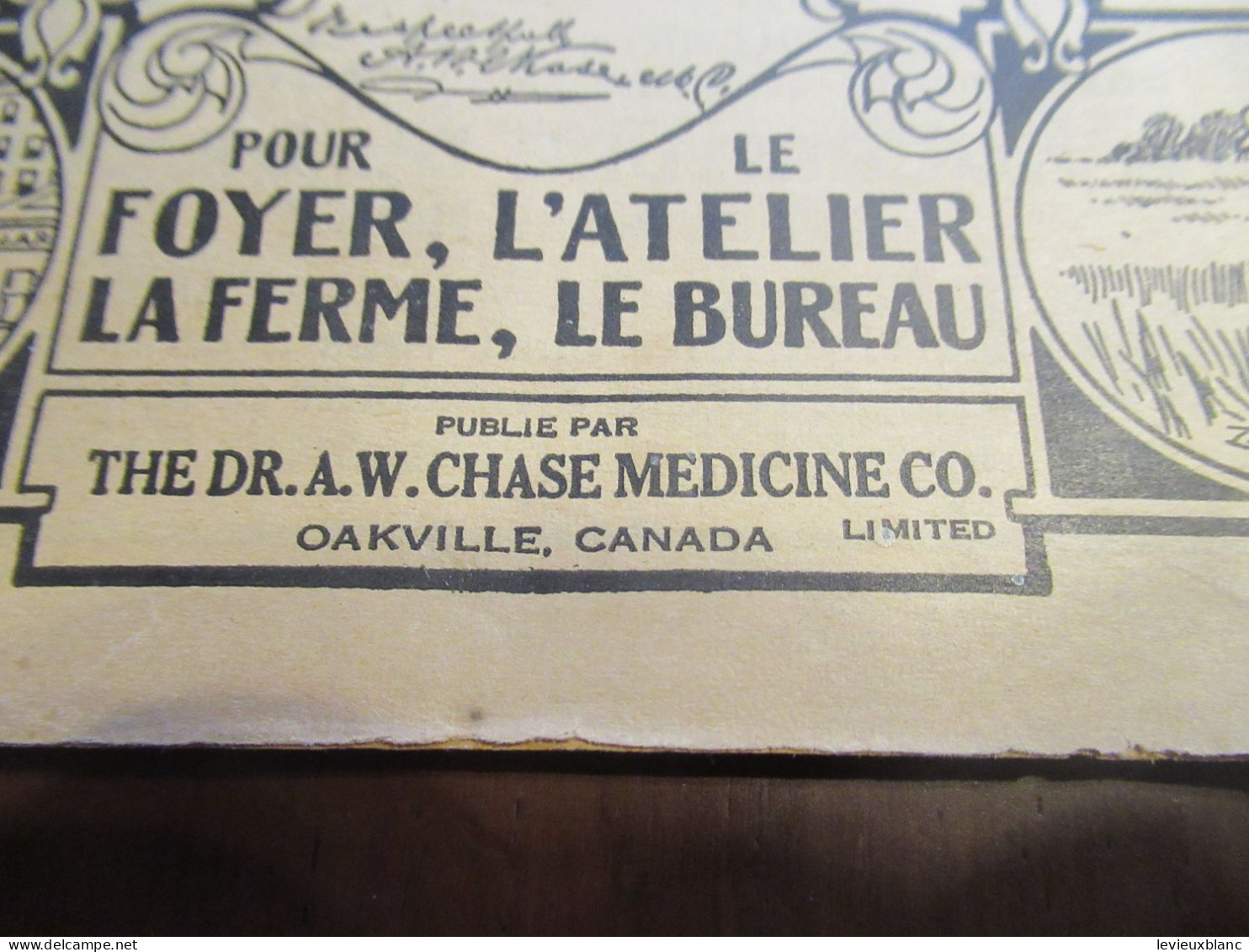 Almanach Calendrier Du Dr A.W. CHASE Pour Le Foyer, L'Atelier, La Ferme, Le Bureau/ Oakville-Canada/1940            ALM3 - Grand Format : 1921-40