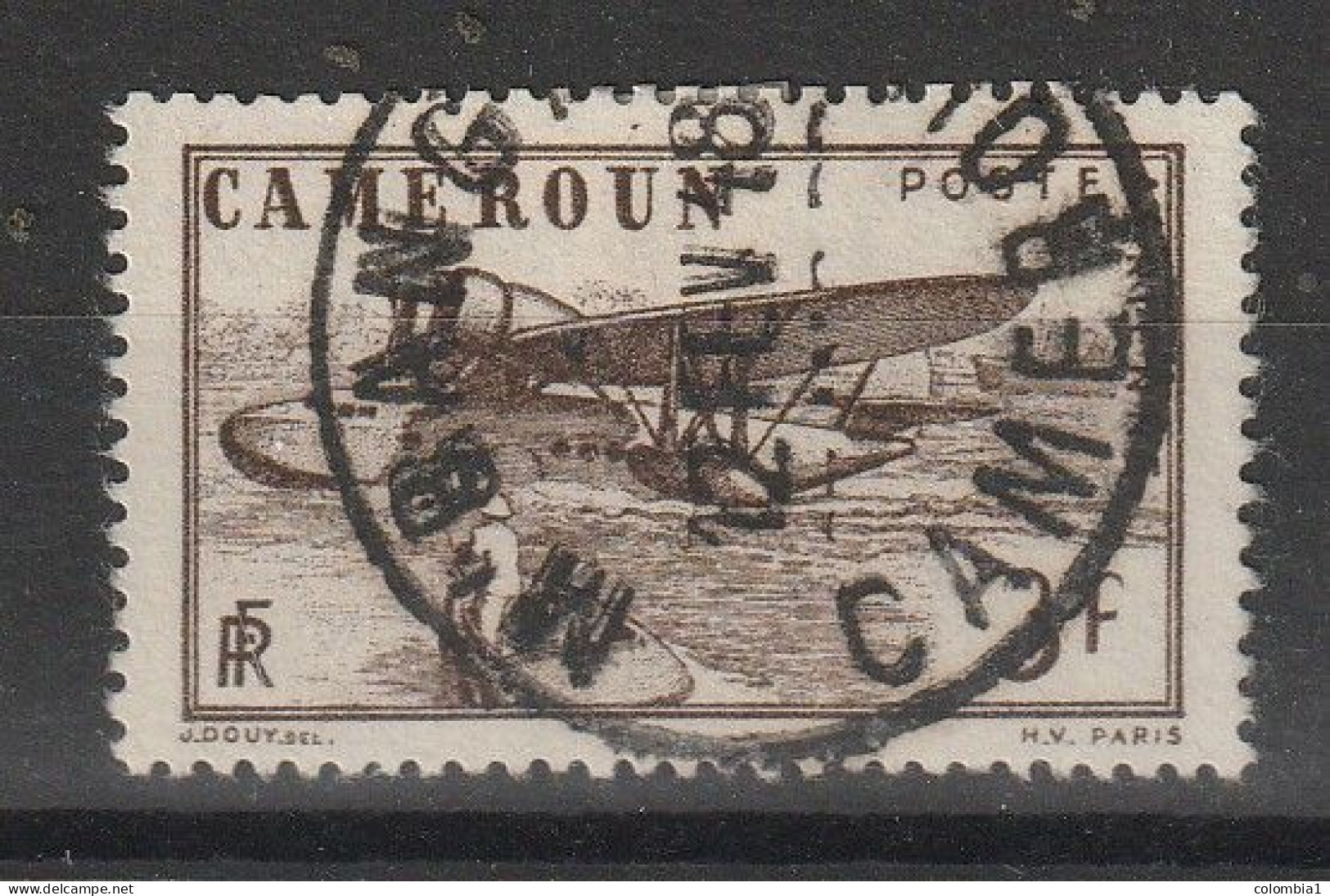 CAMEROUN YT PA 5 Oblitéré M'BANGA 12 Février 1948 - Poste Aérienne