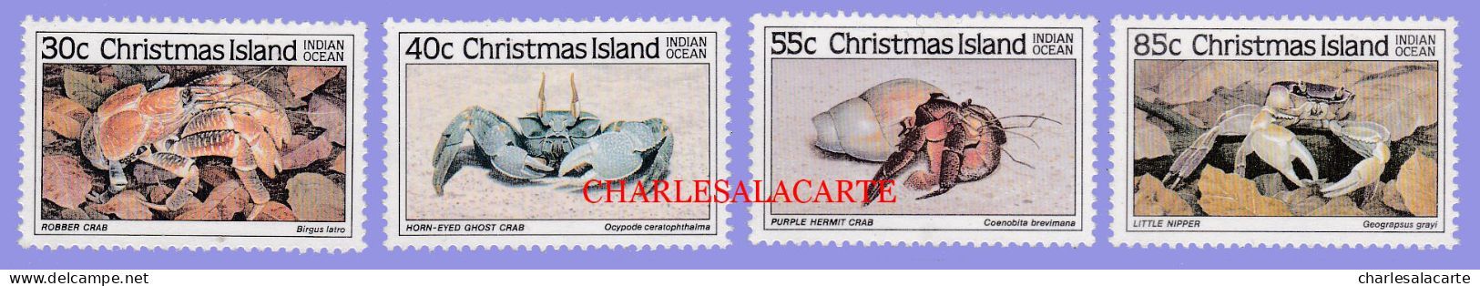 CHRISTMAS ISLAND 1985  CRABS 1  SG 195-198  U.M. - Christmas Island